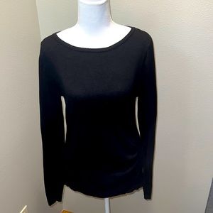 The Limited Black Fine Gauge Sweater - Medium